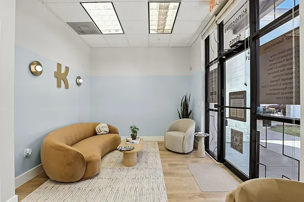 Welcoming lobby area with multiple seating options